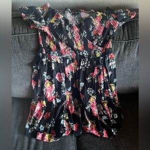 Floral off the shoulder skater dress